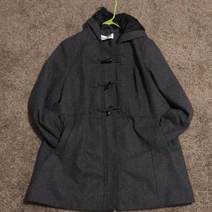 Ava Viv wool coat/Jacket with hoddie plus size